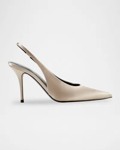 Marc Fisher Ltd Leynne Satin Slingback Pumps In Brown
