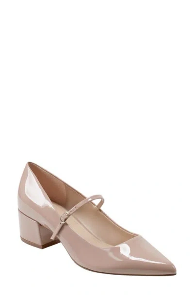 Marc Fisher Ltd Luccie Pointed Toe Pump In Light Natural Patent Leather