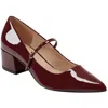 Marc Fisher Ltd Luccie Womens Adjustable Patent Leather Mary Jane Heels In Pink
