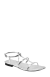 Marc Fisher Ltd Marris Sandal In Metallic Silver