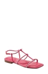 Marc Fisher Ltd Maze Strappy Sandal In Pink,white Leather