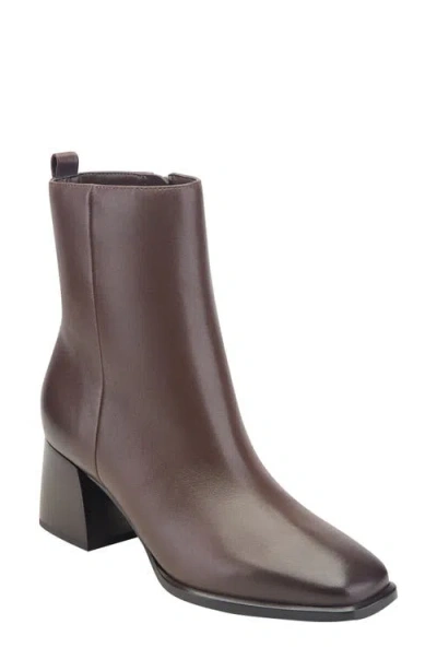 Marc Fisher Ltd Milley Leather Bootie In Brown