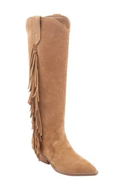Marc Fisher Ltd Mlanirey Fringe Western Boot In Medium Natural