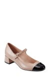 Marc Fisher Ltd Mmara Cap Toe Mary Jane Pump In Light Natural