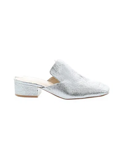 Pre-owned Marc Fisher Ltd Mule/clog In Silver