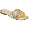 Marc Fisher Ltd Murphy Slide Sandal In Gold