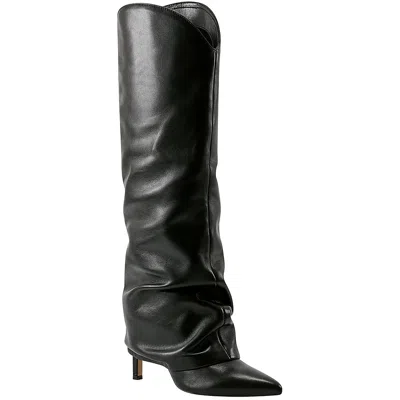 Marc Fisher Ltd Nairine Womens Slouchy Leather Knee-high Boots