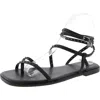 Marc Fisher Ltd Nalica Womens Studded Leather Ankle Strap In Black