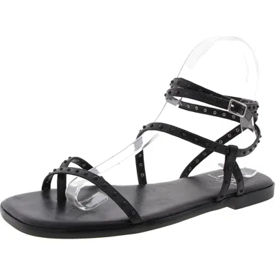 Marc Fisher Ltd Nalica Womens Studded Leather Ankle Strap In Black
