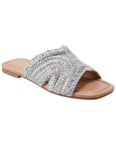 Marc Fisher Ltd Narda Textile Sandal In Silver