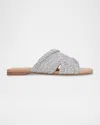 Marc Fisher Ltd Narda Raffia Slide Sandal In Silver