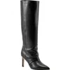 Marc Fisher Ltd Narysa Pointed Toe Knee High Boot In Black Leather
