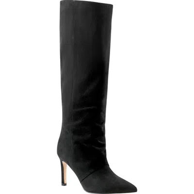 Marc Fisher Ltd Narysa Pointed Toe Knee High Boot In Black Suede