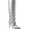 Marc Fisher Ltd Narysa Pointed Toe Knee High Boot In Pewter Leather
