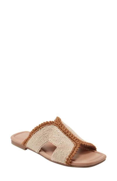 Marc Fisher Ltd Nashie Slide Sandal In Natural,dark Natural