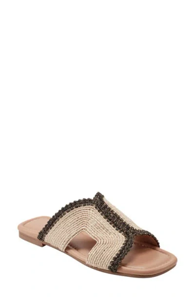 Marc Fisher Ltd Nashie Slide Sandal In Natural,black