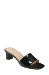 Marc Fisher Ltd Nemmie Sandal In Black Patent Leather