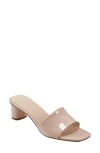Marc Fisher Ltd Nemmie Sandal In Light Natural Patent Leather