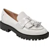 Marc Fisher Ltd Women's Ozzie Slip-on Lug-sole Casual Loafers In Ivory