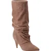 Marc Fisher Ltd Retro Slouchy Suede Mid Boots In Light Natural