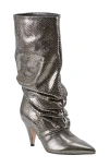 Marc Fisher Ltd Paityn Slouch Pointed Toe Boot In Pewter