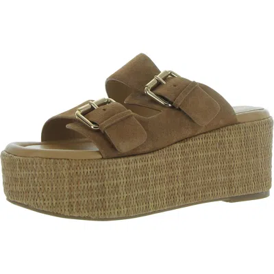 Marc Fisher Ltd Palery Womens Buckle Suede Slide Sandals In Multi