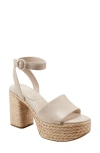 Marc Fisher Ltd Palyca Platform Sandal In Light Natural 110