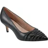 Marc Fisher Ltd Paria Pointed Toe Kitten Heel Pump In Black