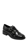 Marc Fisher Ltd Parker Wingtip Monk Strap Shoe In Black