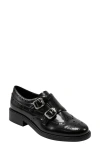 Marc Fisher Ltd Parker Wingtip Monk Strap Shoe In Black
