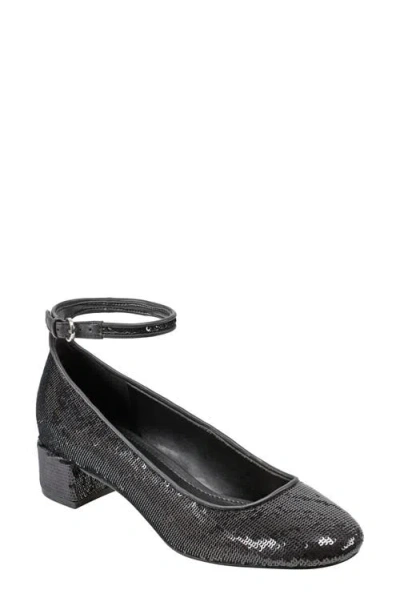 Marc Fisher Ltd Parri Ankle Strap Pump In Black