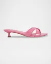 Marc Fisher Ltd Tracey Kitten Heel Slide Sandal In Pinklady  Patent