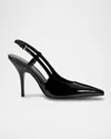 Marc Fisher Ltd Patent Leather Slingback Pumps In Black