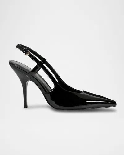 Marc Fisher Ltd Patent Leather Slingback Pumps In Black