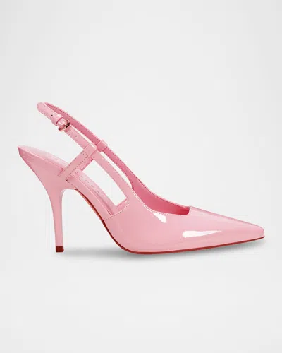 Marc Fisher Ltd Patent Leather Slingback Pumps In Light Pink