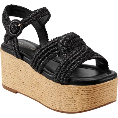 Marc Fisher Ltd Payley Ankle Strap Platform Sandal In Black