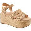 Marc Fisher Ltd Payley Ankle Strap Platform Sandal In Light Natural