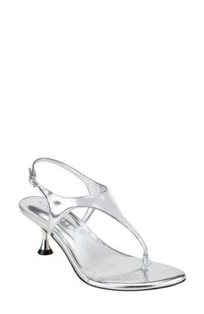 Marc Fisher Ltd Pelysa Ankle Strap Sandal In Silver