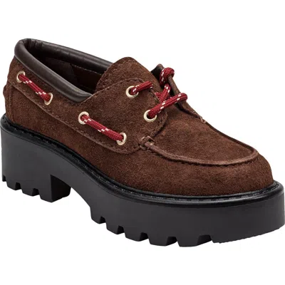Marc Fisher Ltd Peyten Lug Sole Loafer In Brown