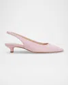 Marc Fisher Ltd Posey Kitten Heel Slingback Pump In Light Pink Suede