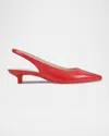 Marc Fisher Ltd Posey Kitten Heel Slingback Pump In Medium Red