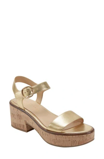 Marc Fisher Ltd Quessa Platform Sandal In Gold 710