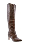 Marc Fisher Ltd Quinnie Croc Embossed Over The Knee Boot
