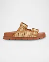 Marc Fisher Ltd Mylan Two-strap Sandal In Natural/ Luxe Honey