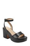 Marc Fisher Ltd Razza Platform Ankle Strap Sandal In Black