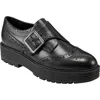 Marc Fisher Ltd Remona Wingtip Monk Strap Platform Loafer In Black Leather