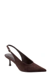 Marc Fisher Ltd Reynna Pointed Toe Slingback Pump In Brown