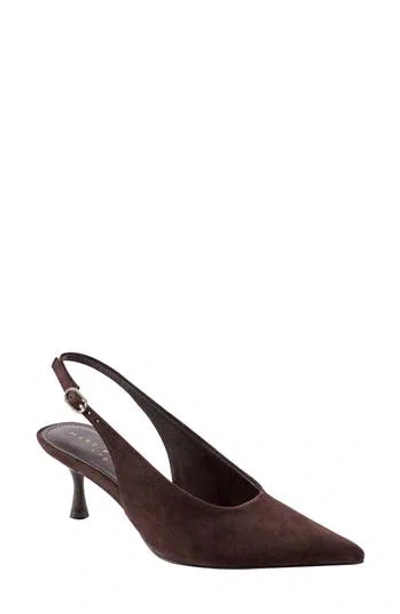 Marc Fisher Ltd Reynna Pointed Toe Slingback Pump In Brown