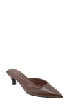 Marc Fisher Ltd Women's Rosa Pointy Toe Slip-on Dress Mules In Dark Brown