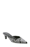 Marc Fisher Ltd Women's Rosa 2 Pointed Toe Embossed Kitten Heel Slide Pumps In Light Natural 110